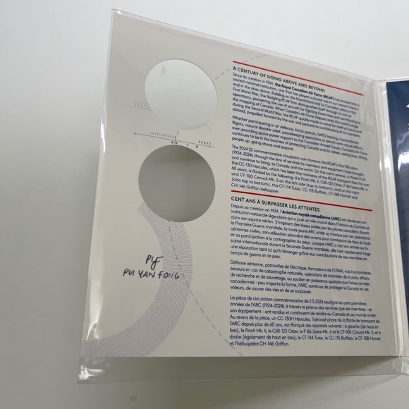 SIGNED 2024 Canada 100th Anniversary of the Royal Canadian Air Force keepsake - Picture 2 of 4